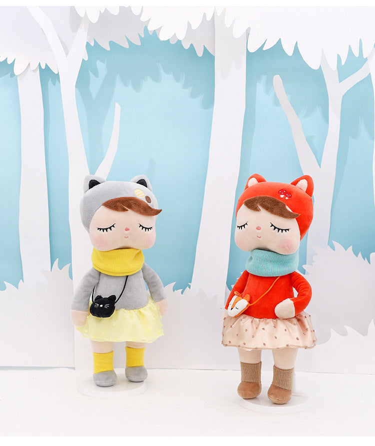 Metoo bosque animales de peluche y muñecos de peluche unicornio Angela muñeca conejo de peluche lindo zorro niños suave compañero Boneca decoración juguetes