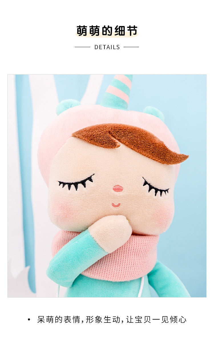 Metoo bosque animales de peluche y muñecos de peluche unicornio Angela muñeca conejo de peluche lindo zorro niños suave compañero Boneca decoración juguetes
