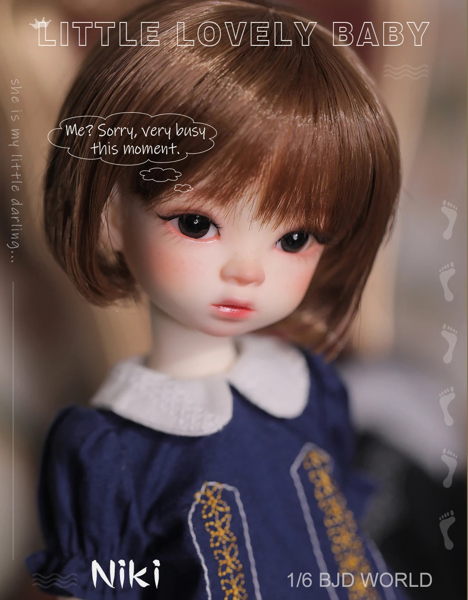 Fantasía Ángel 1/6 muñeca BJD Niki Fullset 29cm OB11 28 figura de Anime YOSD juguete de resina DIY regalo pukifee lindo realista