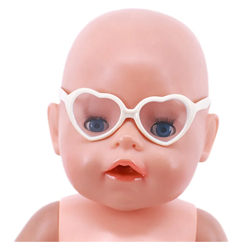 Ropa para muñecas, gafas, accesorios para muñecas en 10 colores, aptos para muñecas americanas de 18 pulgadas, regalo y muñeca nacida de 43Cm, bebé para nuestra generación, juguete para niñas