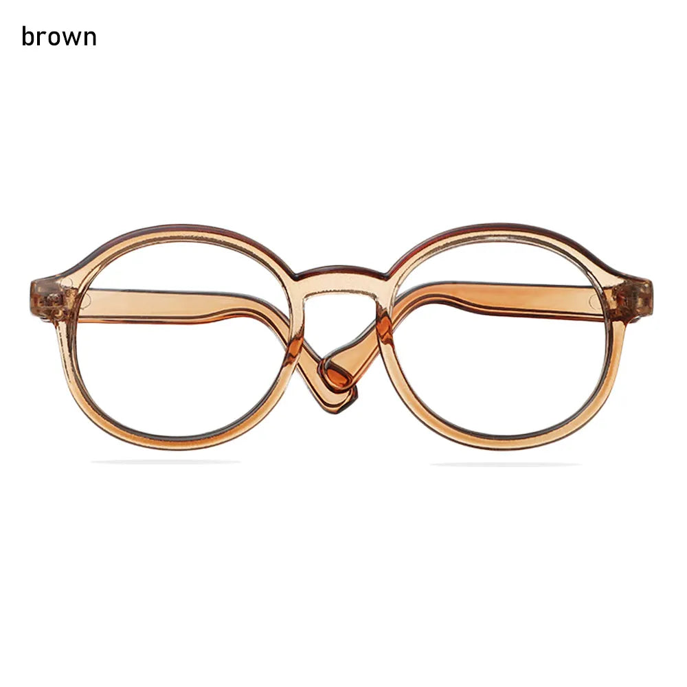 Mini gafas para muñeca Blythe, accesorios, marco redondo, lentes transparentes, decoración de juguetes, 1 Uds.