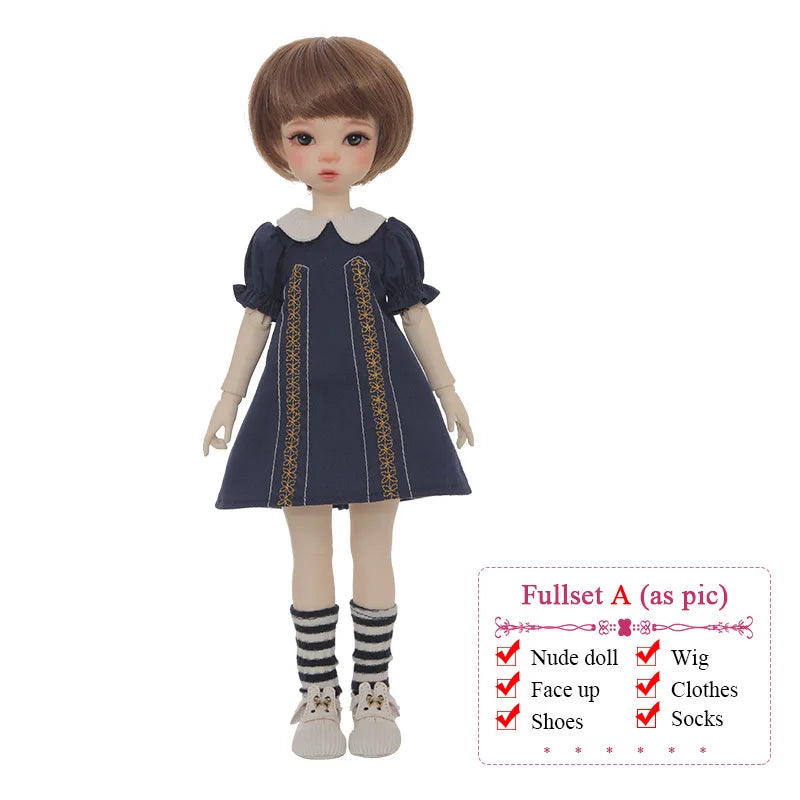 Fantasía Ángel 1/6 muñeca BJD Niki Fullset 29cm OB11 28 figura de Anime YOSD juguete de resina DIY regalo pukifee lindo realista