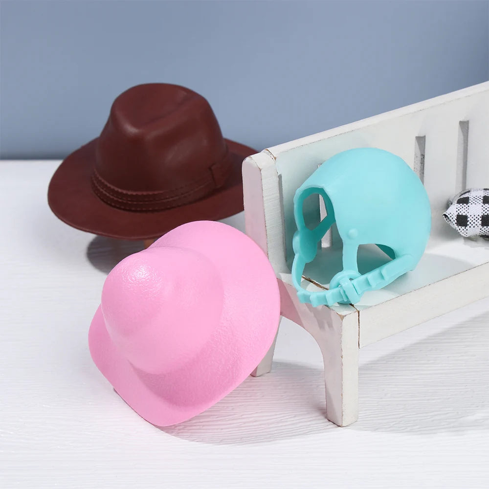 1 sombrero en miniatura de moda, sombreros para muñecas, gorra de béisbol para montar, sombreros de vaquero Suny para muñecas 1/6, accesorios de ropa, juguetes DIY para niños
