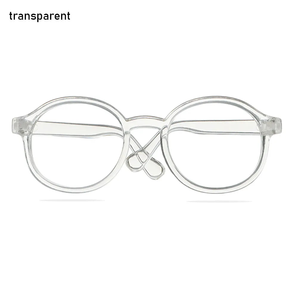 Mini gafas para muñeca Blythe, accesorios, marco redondo, lentes transparentes, decoración de juguetes, 1 Uds.