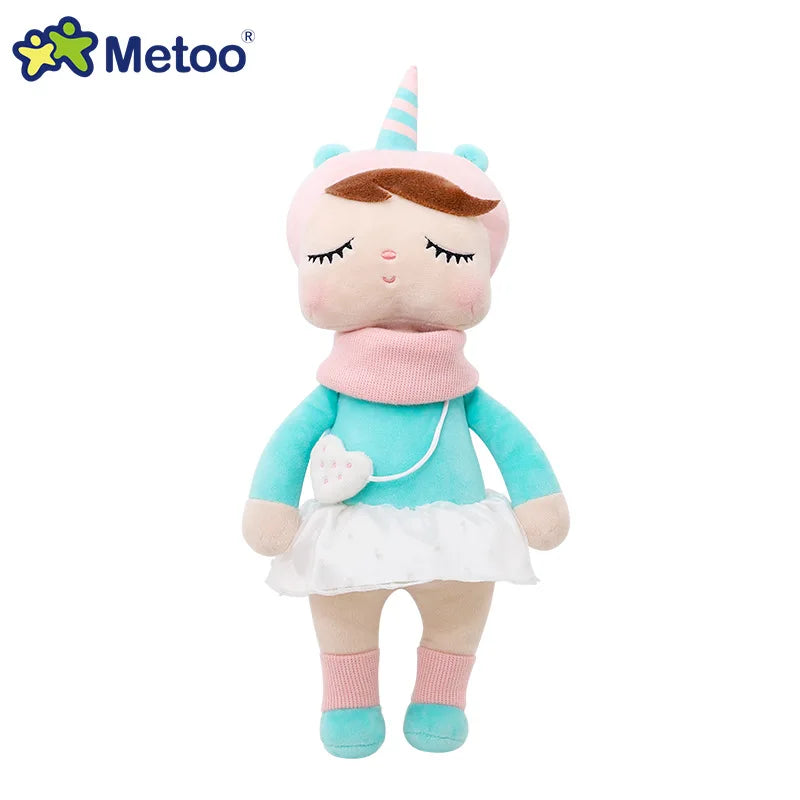 Metoo bosque animales de peluche y muñecos de peluche unicornio Angela muñeca conejo de peluche lindo zorro niños suave compañero Boneca decoración juguetes