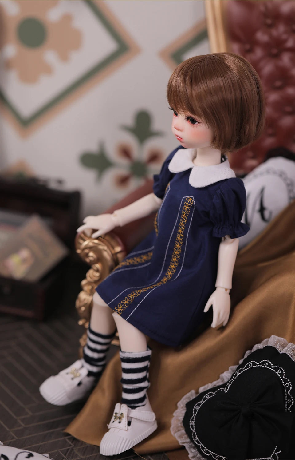 Fantasía Ángel 1/6 muñeca BJD Niki Fullset 29cm OB11 28 figura de Anime YOSD juguete de resina DIY regalo pukifee lindo realista