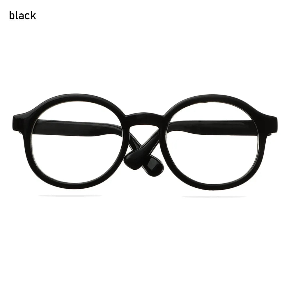 Mini gafas para muñeca Blythe, accesorios, marco redondo, lentes transparentes, decoración de juguetes, 1 Uds.