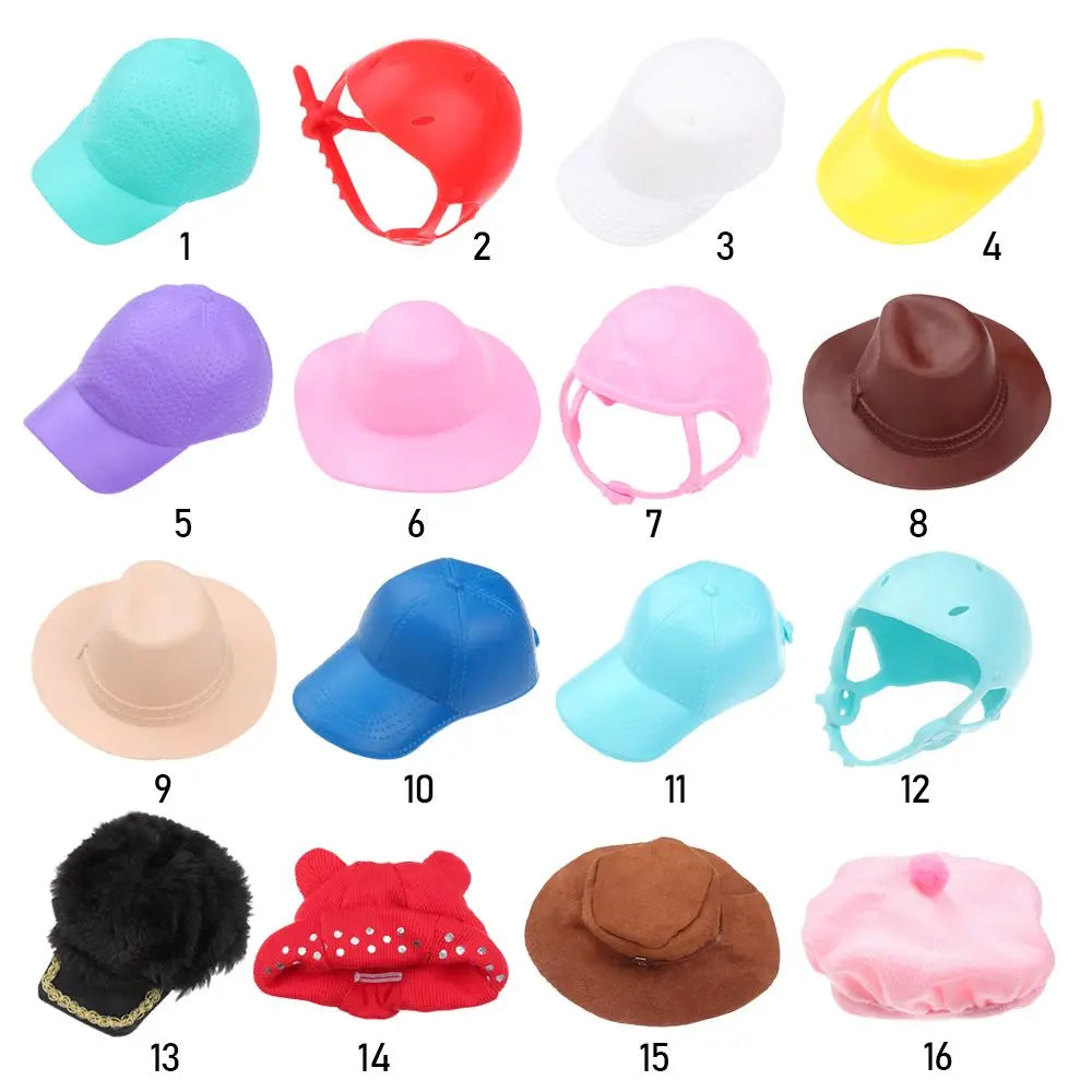 1 sombrero en miniatura de moda, sombreros para muñecas, gorra de béisbol para montar, sombreros de vaquero Suny para muñecas 1/6, accesorios de ropa, juguetes DIY para niños