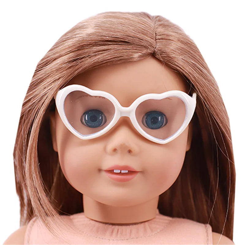 Ropa para muñecas, gafas, accesorios para muñecas en 10 colores, aptos para muñecas americanas de 18 pulgadas, regalo y muñeca nacida de 43Cm, bebé para nuestra generación, juguete para niñas