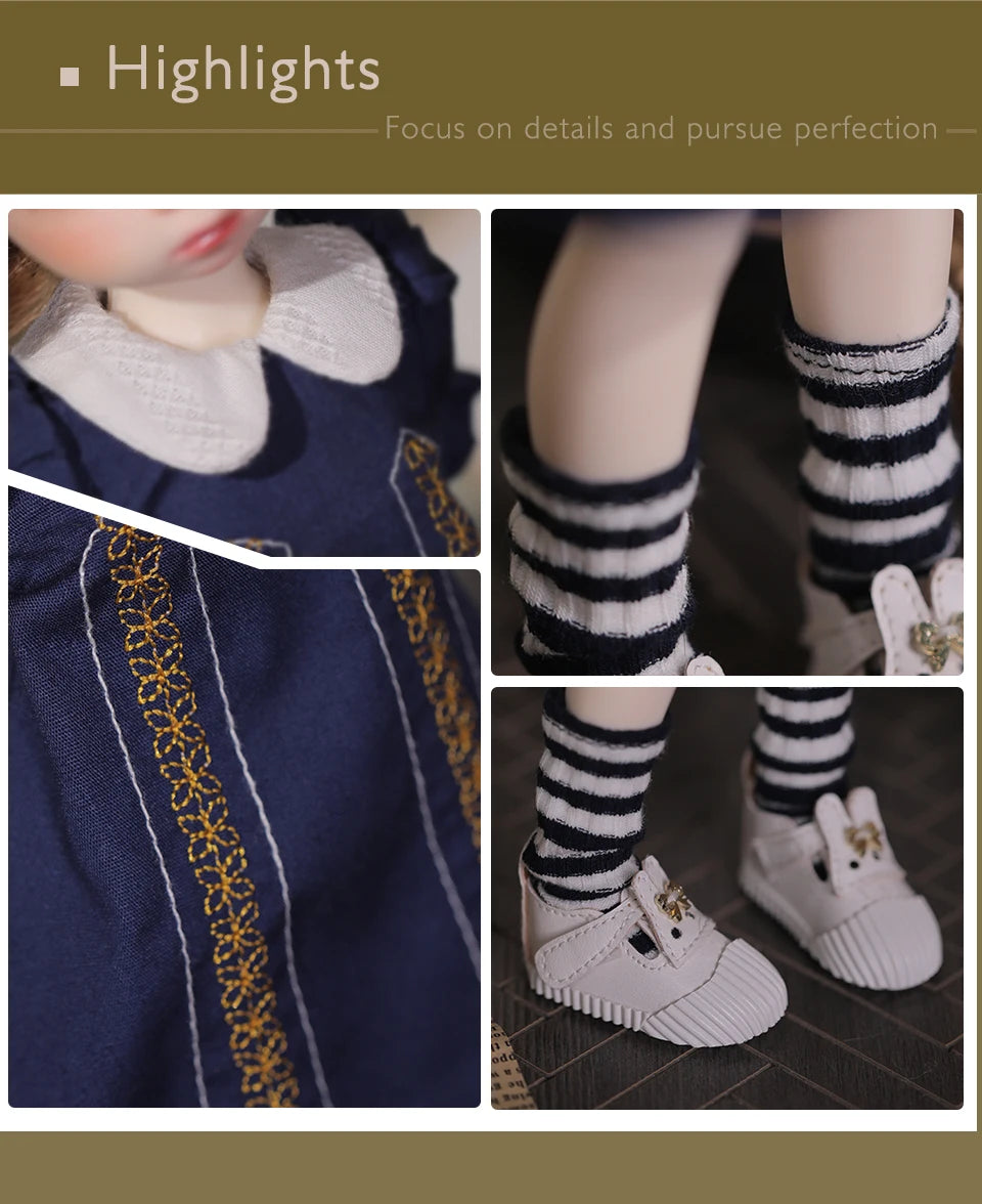 Fantasía Ángel 1/6 muñeca BJD Niki Fullset 29cm OB11 28 figura de Anime YOSD juguete de resina DIY regalo pukifee lindo realista