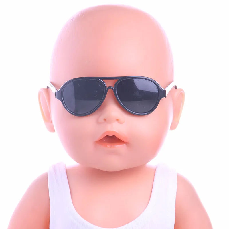 Ropa para muñecas, gafas, accesorios para muñecas en 10 colores, aptos para muñecas americanas de 18 pulgadas, regalo y muñeca nacida de 43Cm, bebé para nuestra generación, juguete para niñas