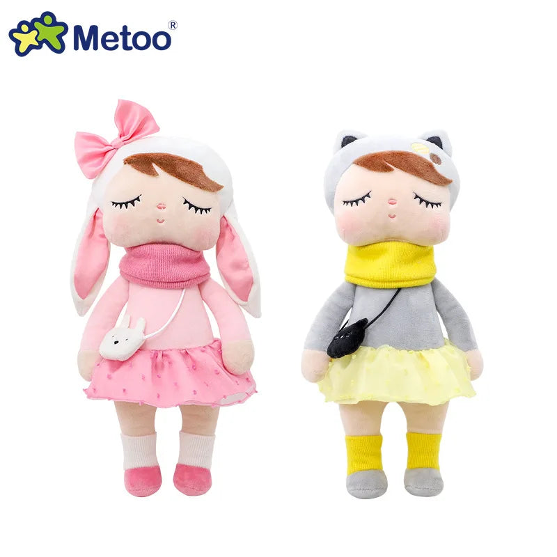 Metoo bosque animales de peluche y muñecos de peluche unicornio Angela muñeca conejo de peluche lindo zorro niños suave compañero Boneca decoración juguetes