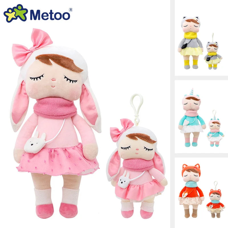 Metoo bosque animales de peluche y muñecos de peluche unicornio Angela muñeca conejo de peluche lindo zorro niños suave compañero Boneca decoración juguetes