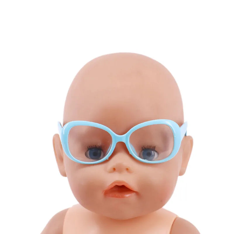 Ropa para muñecas, gafas, accesorios para muñecas en 10 colores, aptos para muñecas americanas de 18 pulgadas, regalo y muñeca nacida de 43Cm, bebé para nuestra generación, juguete para niñas