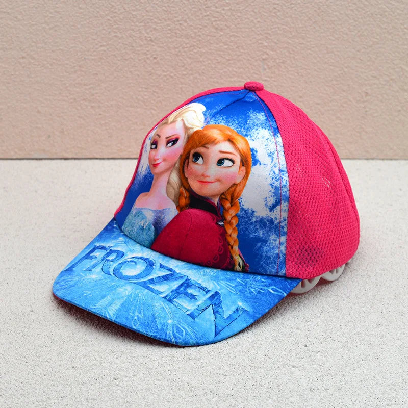 Sombrero de dibujos animados de Disney para niño y niña, gorra de viaje con diseño de princesa Frozen, Mickey Mouse, Spiderman y Mickey, juguetes de regalo para niños de 2 a 8 años, novedad