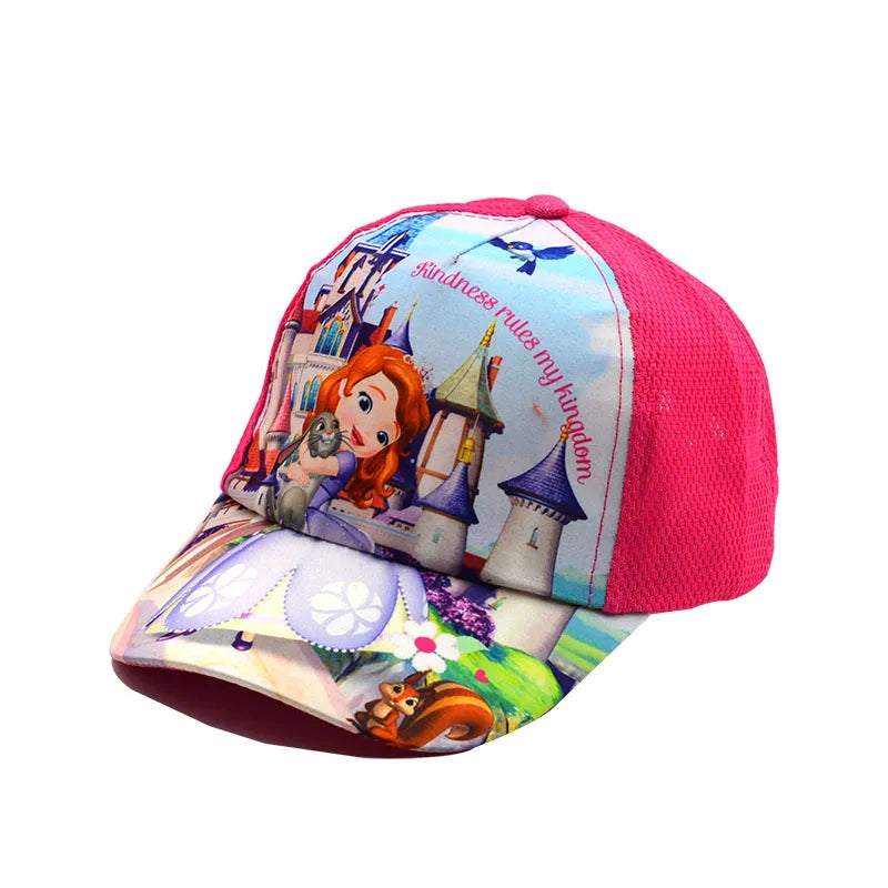 Sombrero de dibujos animados de Disney para niño y niña, gorra de viaje con diseño de princesa Frozen, Mickey Mouse, Spiderman y Mickey, juguetes de regalo para niños de 2 a 8 años, novedad
