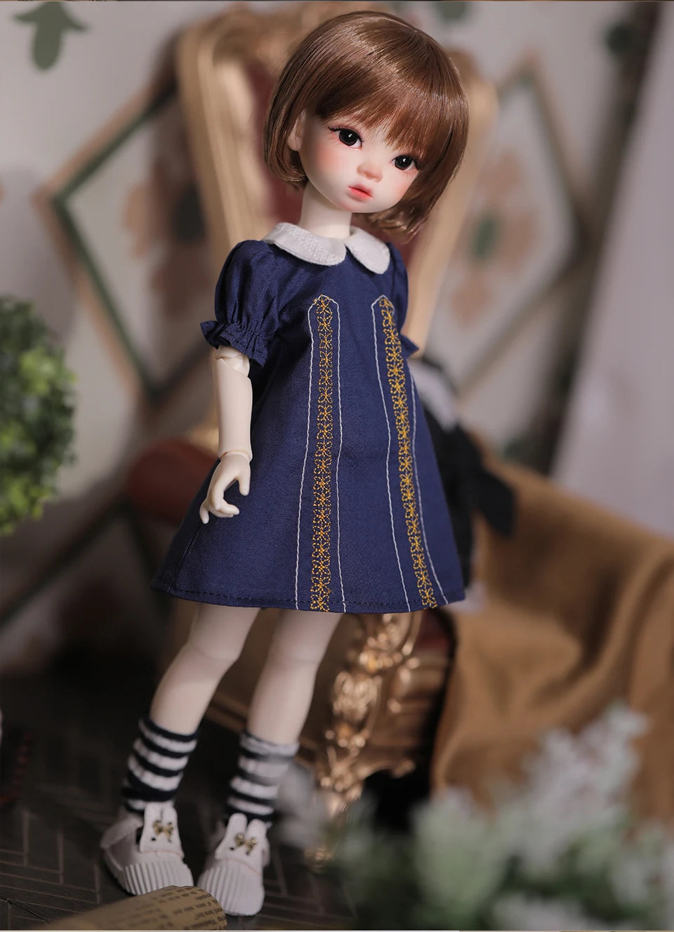 Fantasía Ángel 1/6 muñeca BJD Niki Fullset 29cm OB11 28 figura de Anime YOSD juguete de resina DIY regalo pukifee lindo realista