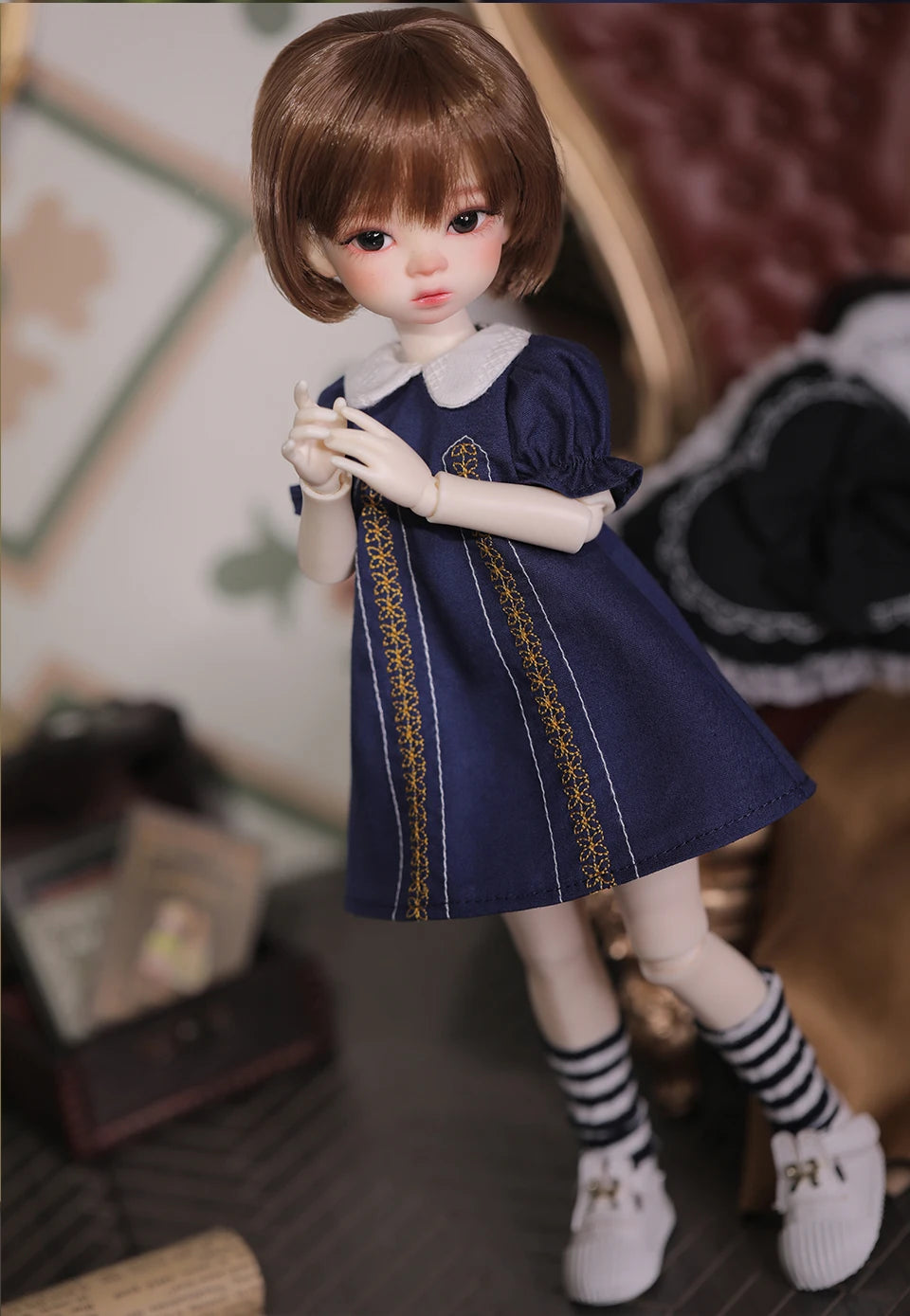 Fantasía Ángel 1/6 muñeca BJD Niki Fullset 29cm OB11 28 figura de Anime YOSD juguete de resina DIY regalo pukifee lindo realista