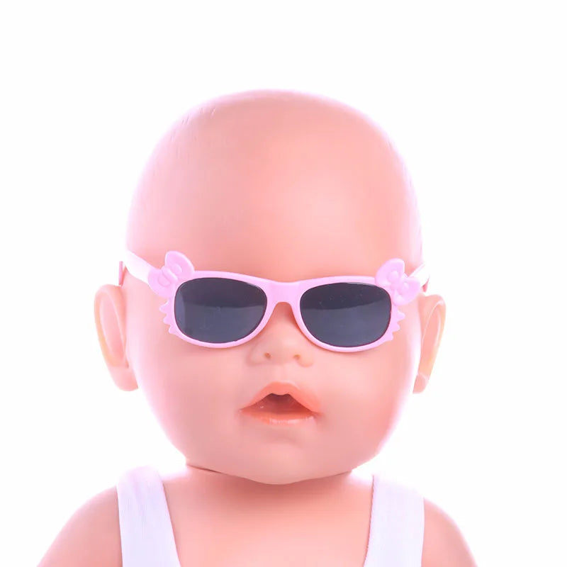 Ropa para muñecas, gafas, accesorios para muñecas en 10 colores, aptos para muñecas americanas de 18 pulgadas, regalo y muñeca nacida de 43Cm, bebé para nuestra generación, juguete para niñas
