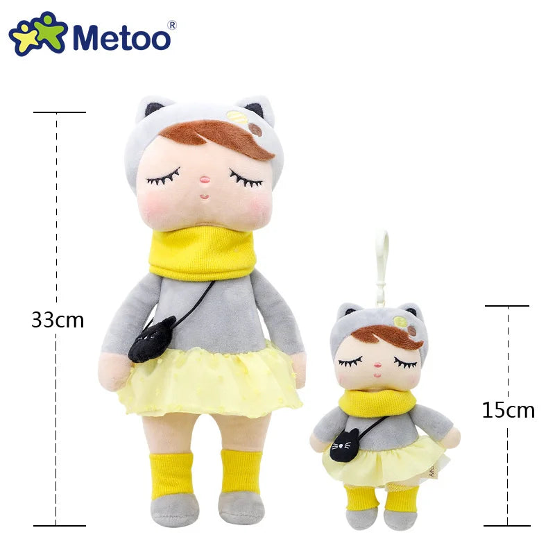 Metoo bosque animales de peluche y muñecos de peluche unicornio Angela muñeca conejo de peluche lindo zorro niños suave compañero Boneca decoración juguetes