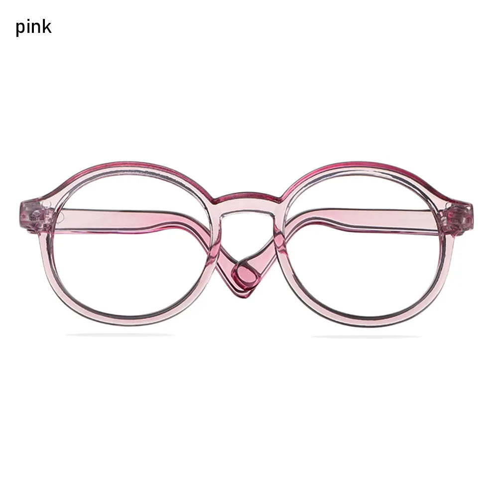 Mini gafas para muñeca Blythe, accesorios, marco redondo, lentes transparentes, decoración de juguetes, 1 Uds.