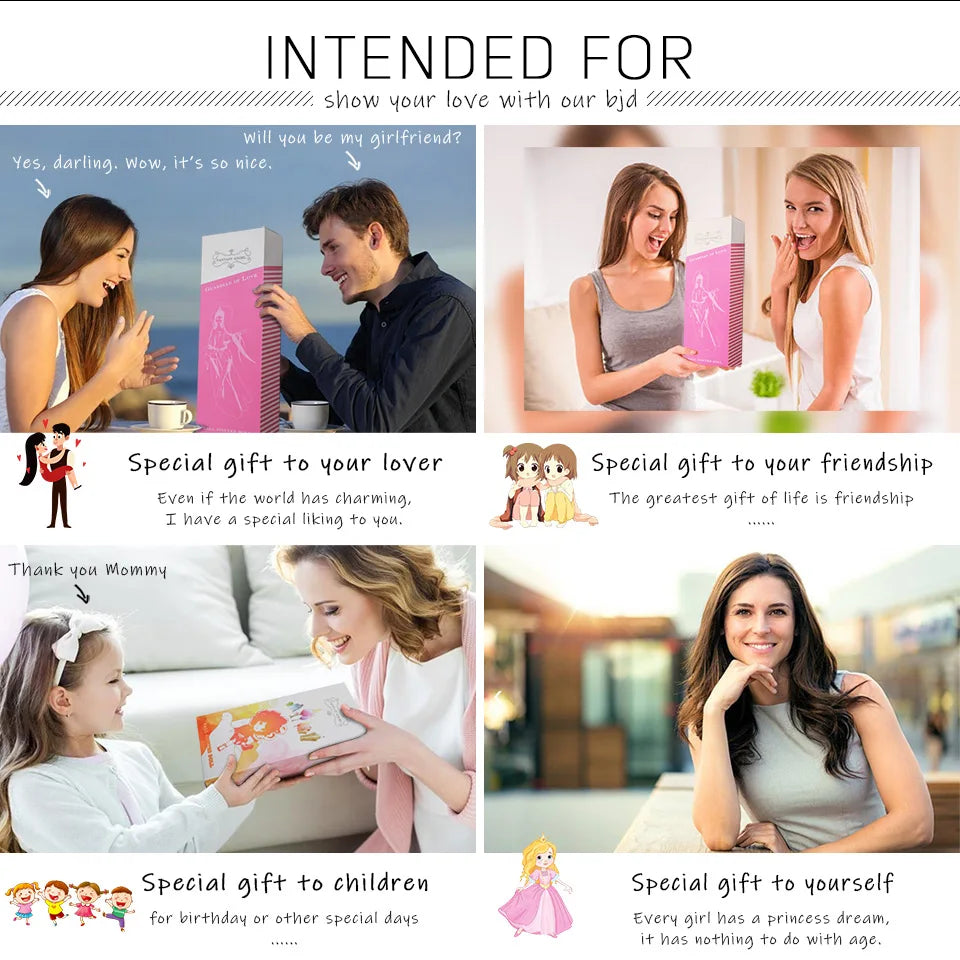 Fantasía Ángel 1/6 muñeca BJD Niki Fullset 29cm OB11 28 figura de Anime YOSD juguete de resina DIY regalo pukifee lindo realista