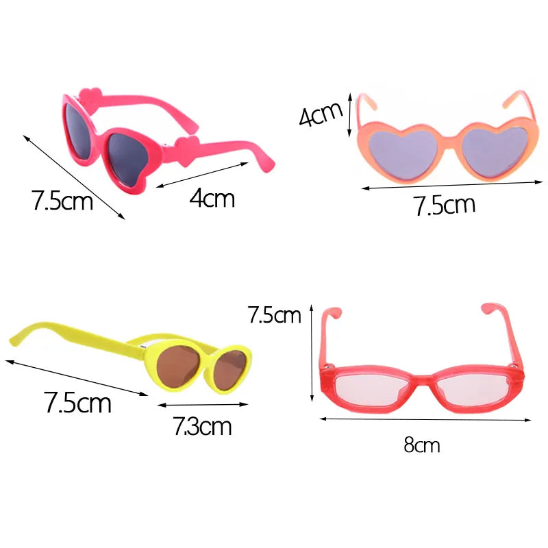 Gafas de muñeca Pop, gafas de colores para muñeca americana de 18 pulgadas y accesorios de ropa para muñeca Reborn de 43Cm, juguete para niña de nuestra generación
