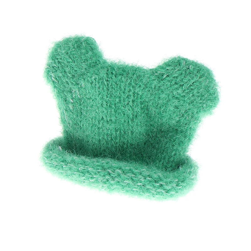Mini sombrero de punto colorido para niños, sombreros hechos a mano de simulación, accesorios de vestir, juguete de simulación, 1 piezas, 1/12