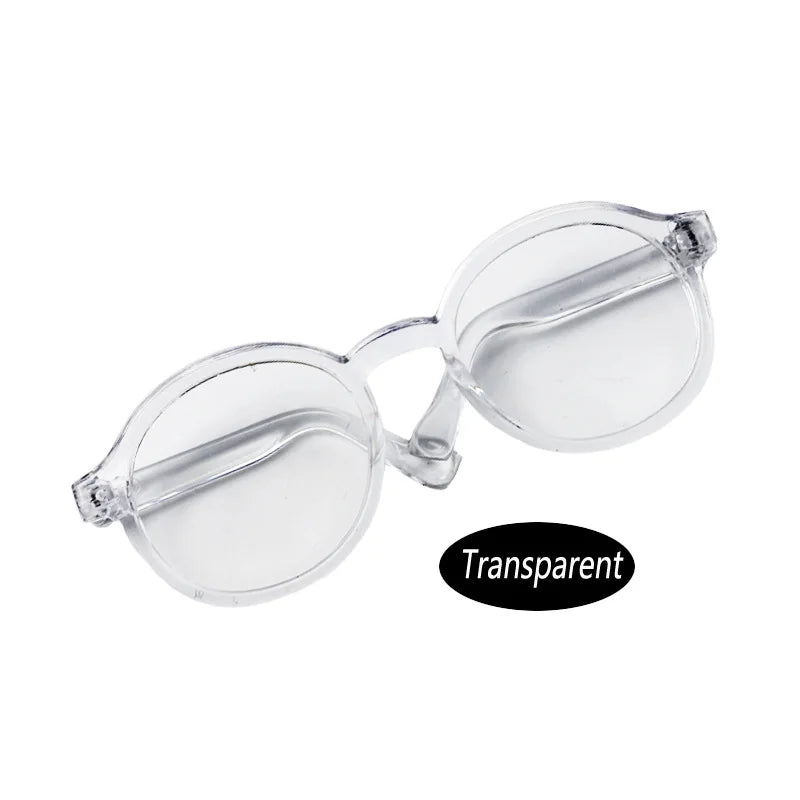 Gafas de 6,5 cm para accesorios de Labubu, gafas de plástico transparentes para muñecas Labubu, muñeco de peluche para juguetes DIY, accesorios de gafas para muñecas