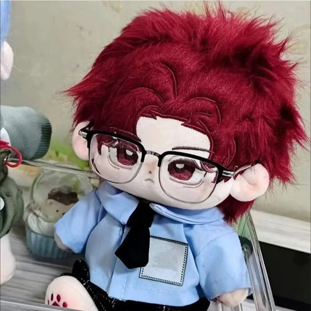 Gafas de muñeca con montura cuadrada de Metal, accesorios de muñeca de felpa creativa, anteojos negros clásicos, utilería para fotos, moda para mascotas, 6,5 cm