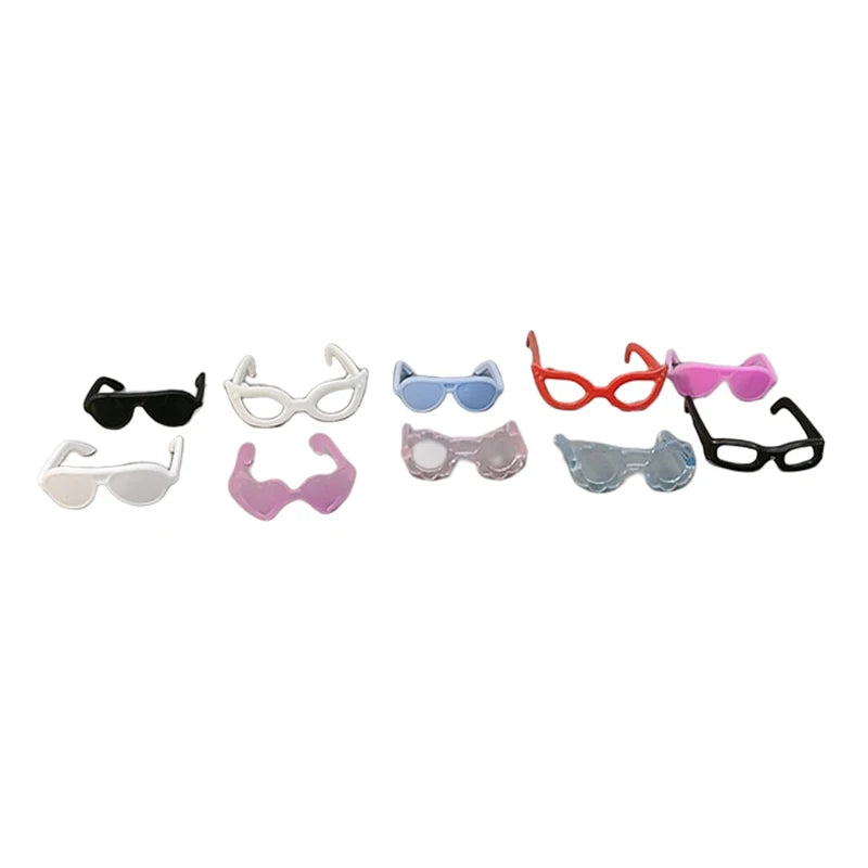20 piezas accesorios para muñecas, Mini gafas de plástico para muñecas altas, casa de muñecas, juguete para niños, gafas de fiesta