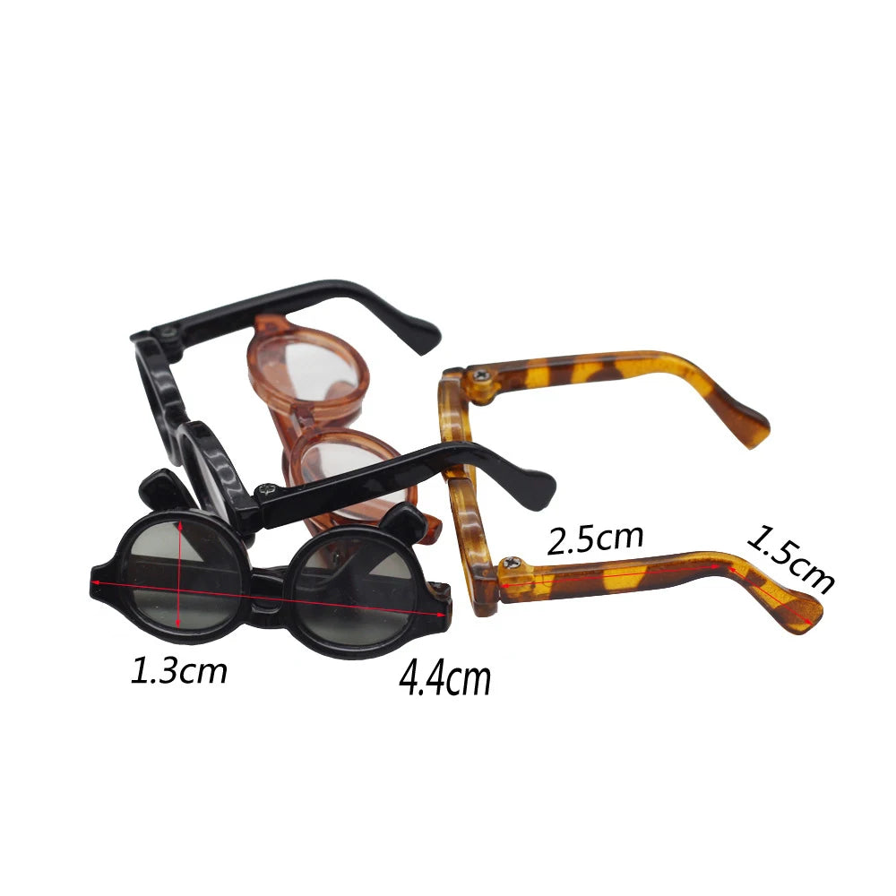 Gafas de muñeca de moda para 1/3 1/6 1/8 60cm BJD muñeca Blyth juguete de peluche gafas de sol accesorios DIY vestir juguetes regalo