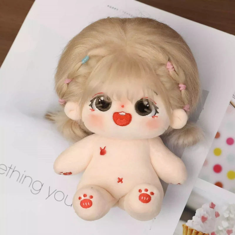 Muñeco de peluche de algodón Kawaii de 20cm, figura de superestrella rellena de ídolo, muñeco de doce constelaciones que puede cambiar ropa, regalo