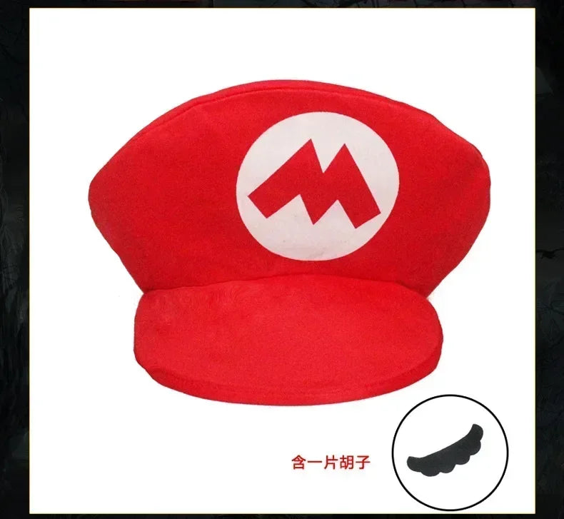Sombrero de dibujos animados de Super Marios Bros, juego para niños y adultos, sombreros de Cosplay de Super Luigi Bors, gorra roja y verde, regalos de disfraz para niños