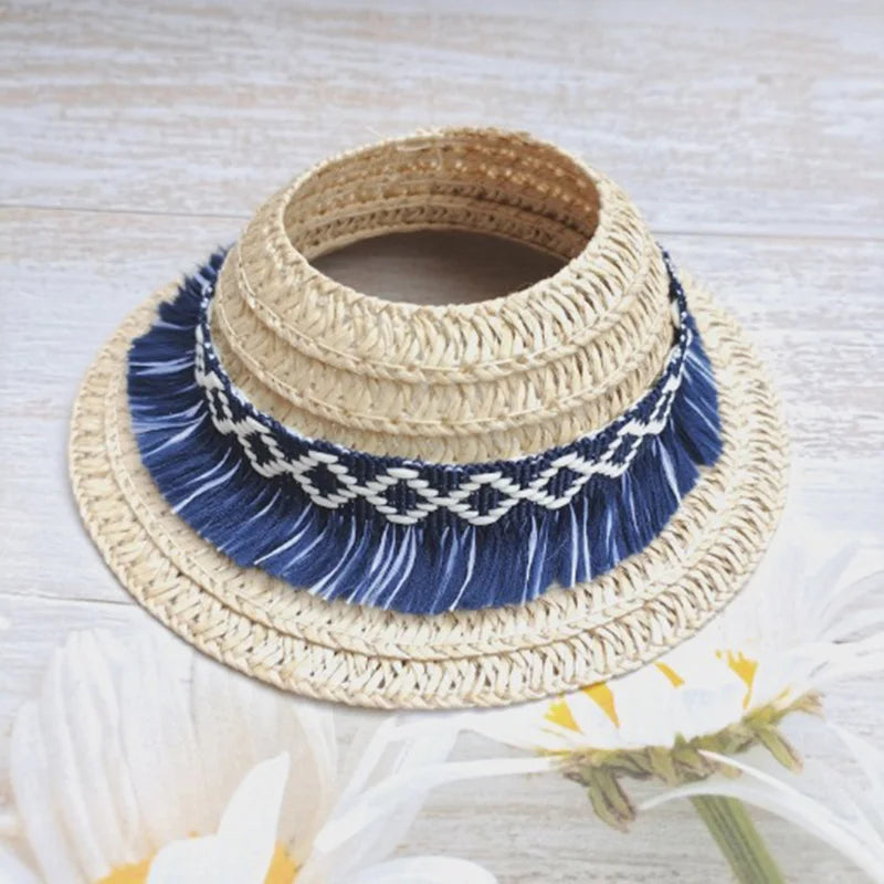 Mini muñeca con tapa abierta, sombrero de paja para muñeca Labubu de 17cm, sombreros, muñecas lindas Kawaii, accesorios de ropa, juguete de regalo