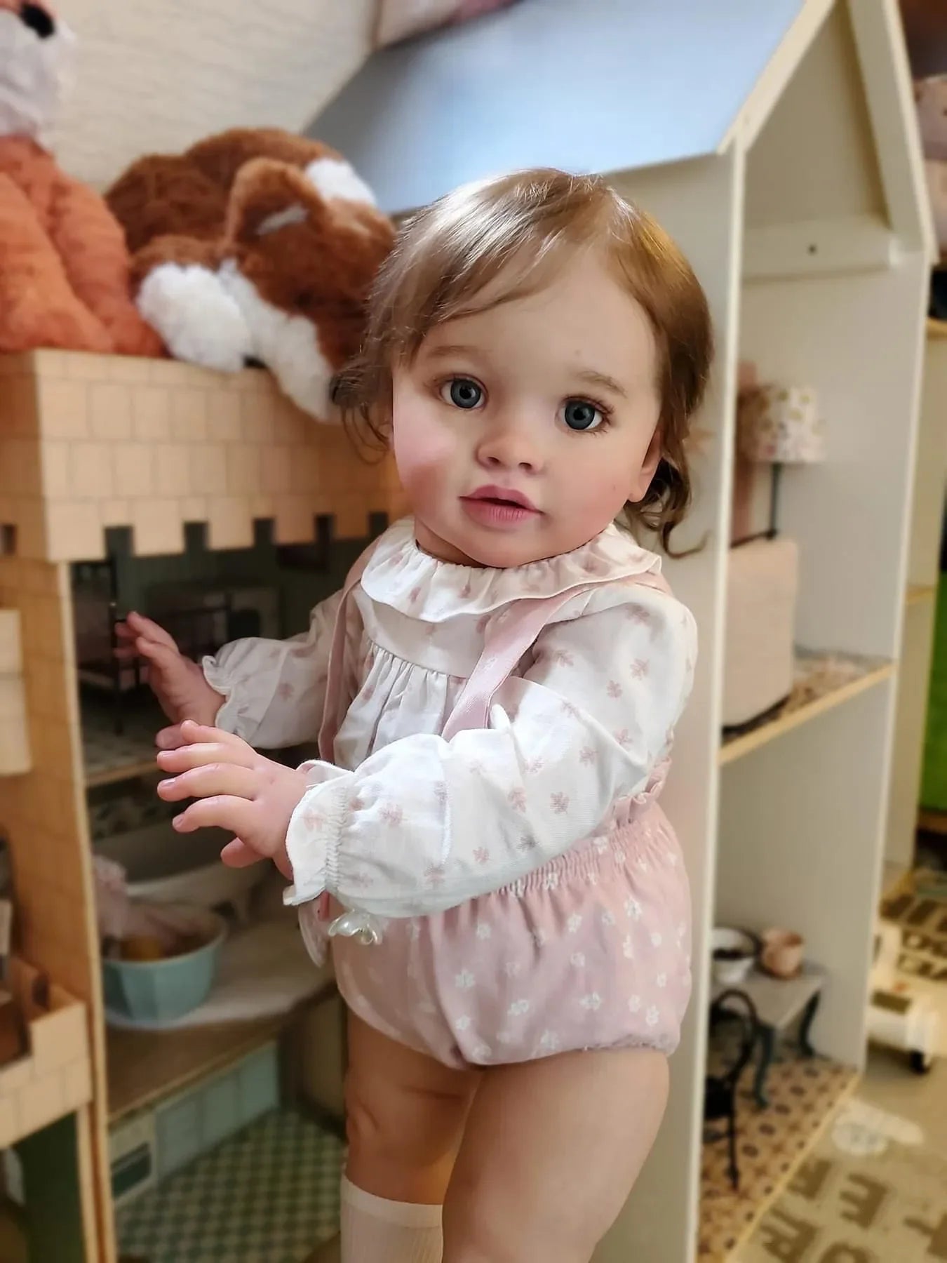 NPK-Muñeca terminada de 66CM Pippa ya pintada, niño Reborn, enorme tamaño de bebé, Popular, realista, tacto suave, arte de la piel 3D