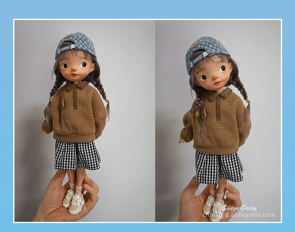 Shuga Fairy Miao 2 1/6 muñeca Bjd cabeza grande y extremidades pequeñas imagen de dibujos animados muñeca articulada móvil de resina