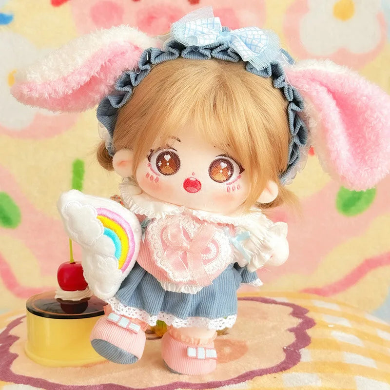 Muñeco de peluche de algodón Kawaii de 20cm, figura de superestrella rellena de ídolo, muñeco de doce constelaciones que puede cambiar ropa, regalo