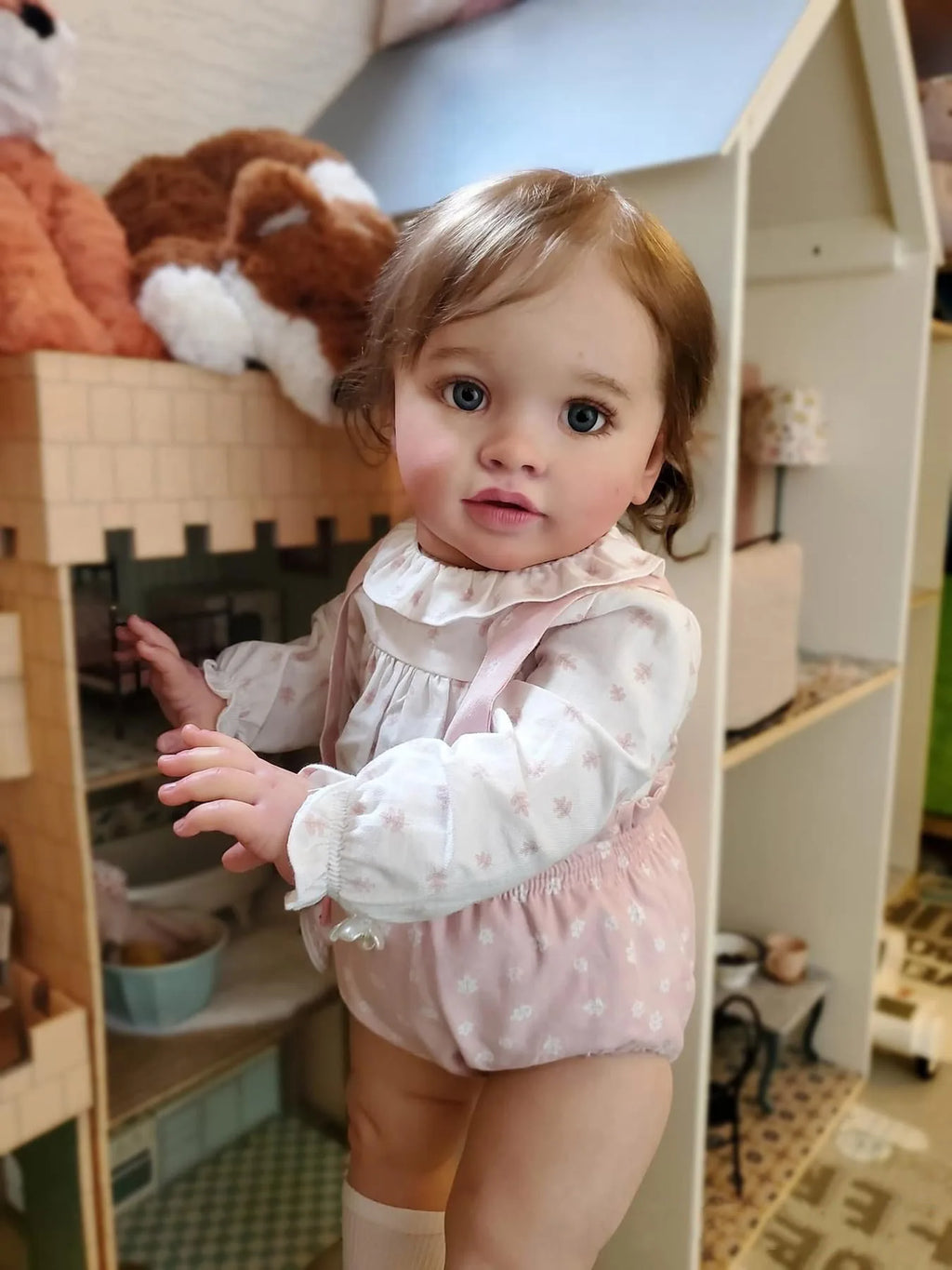 NPK-Muñeca terminada de 66CM Pippa ya pintada, niño Reborn, enorme tamaño de bebé, Popular, realista, tacto suave, arte de la piel 3D