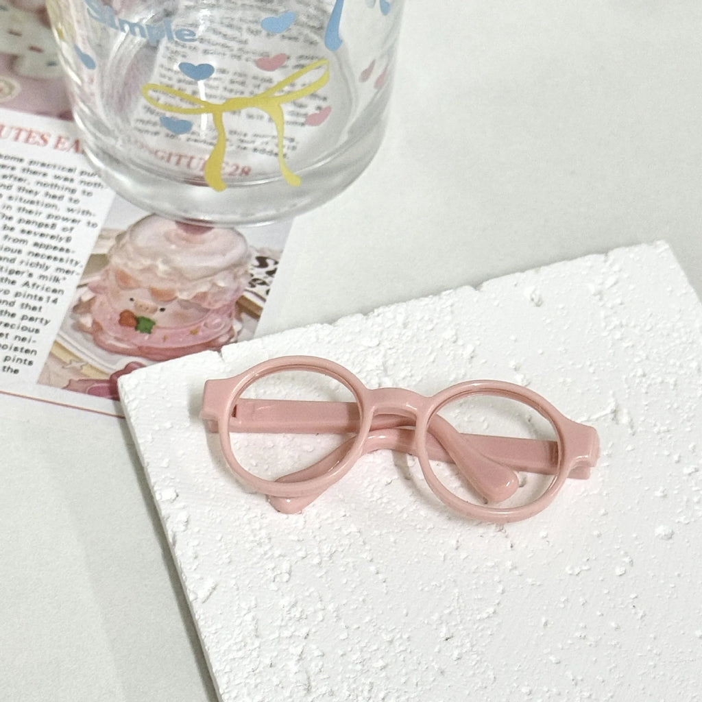 Gafas de 6,5 cm para accesorios de Labubu, gafas de plástico transparentes para muñecas Labubu, muñeco de peluche para juguetes DIY, accesorios de gafas para muñecas