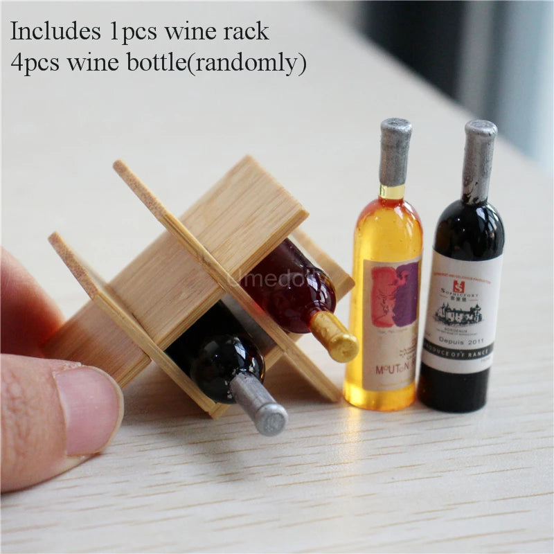 Estante clásico para copas de vino tinto, casa de muñecas en miniatura a escala 1:6, accesorios para muñecas Blyth BJD, juguete