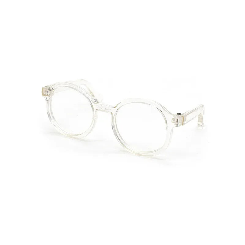 Gafas para muñecas Labubu de 17cm, gafas para muñecas de 6,5 cm de longitud, lentes transparentes, montura redonda, gafas, accesorios de ropa para muñecas