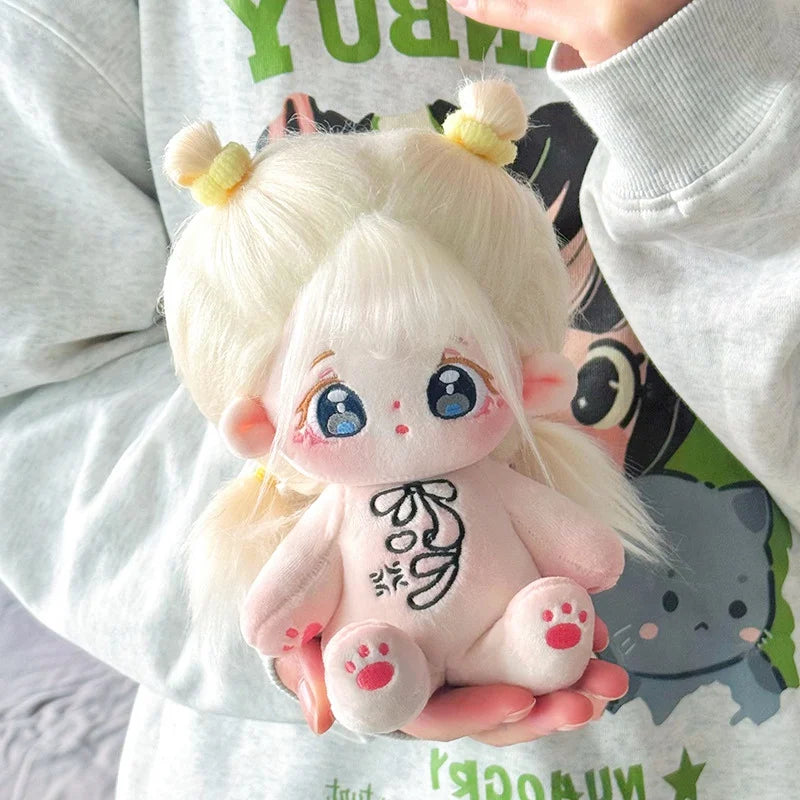 Muñeco de peluche de algodón Kawaii de 20cm, figura de superestrella rellena de ídolo, muñeco de doce constelaciones que puede cambiar ropa, regalo