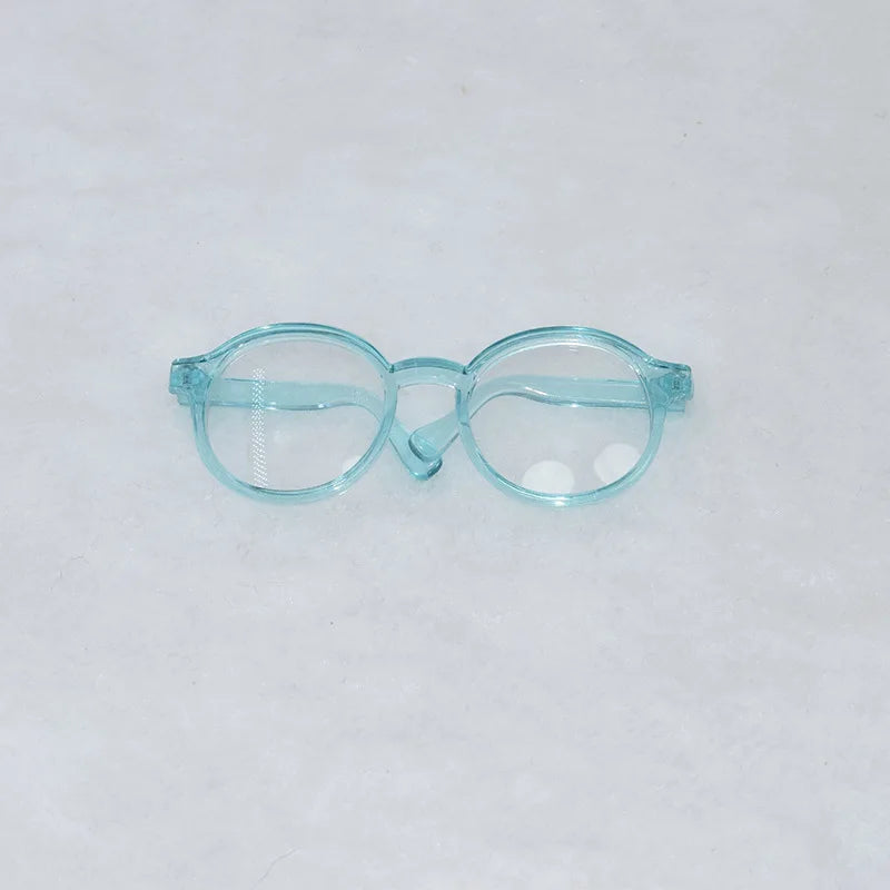 Gafas de 6,5 cm para accesorios de Labubu, gafas de plástico transparentes para muñecas Labubu, muñeco de peluche para juguetes DIY, accesorios de gafas para muñecas