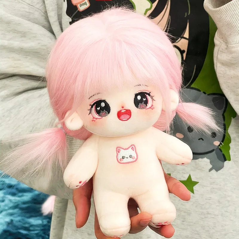 Muñeco de peluche de algodón Kawaii de 20cm, figura de superestrella rellena de ídolo, muñeco de doce constelaciones que puede cambiar ropa, regalo