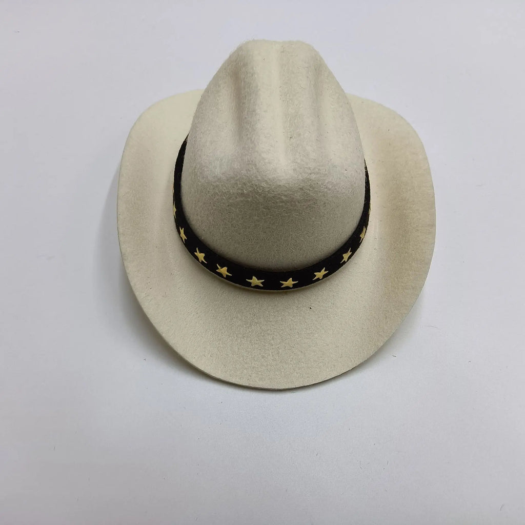 Nuevo Mini sombrero decorativo para muñeca, accesorios bonitos de algodón para muñecas, fiesta de vaquero, vestido occidental, decoraciones para mascotas DIY para muñecas de fiesta