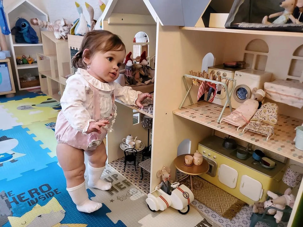 NPK-Muñeca terminada de 66CM Pippa ya pintada, niño Reborn, enorme tamaño de bebé, Popular, realista, tacto suave, arte de la piel 3D