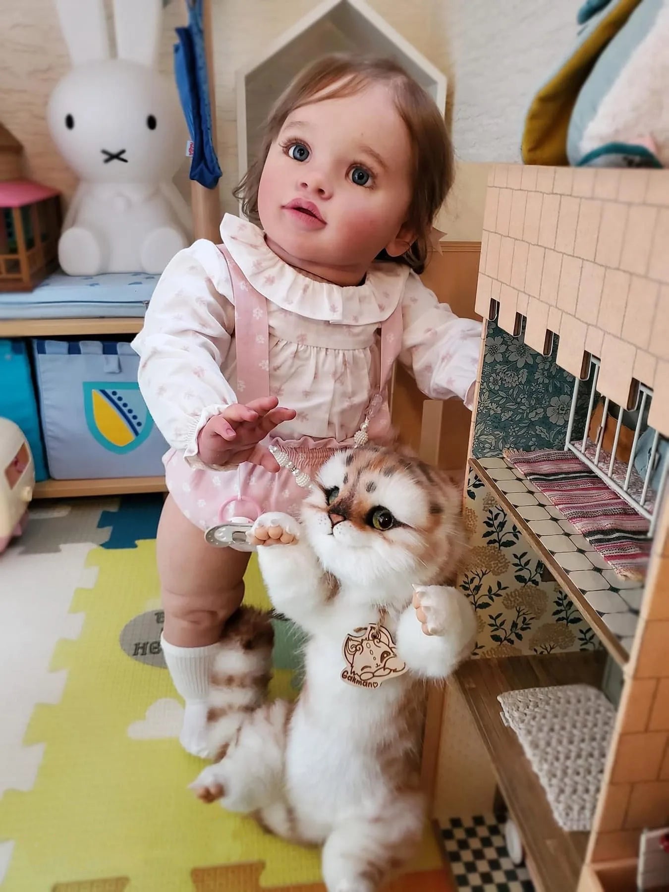 NPK-Muñeca terminada de 66CM Pippa ya pintada, niño Reborn, enorme tamaño de bebé, Popular, realista, tacto suave, arte de la piel 3D