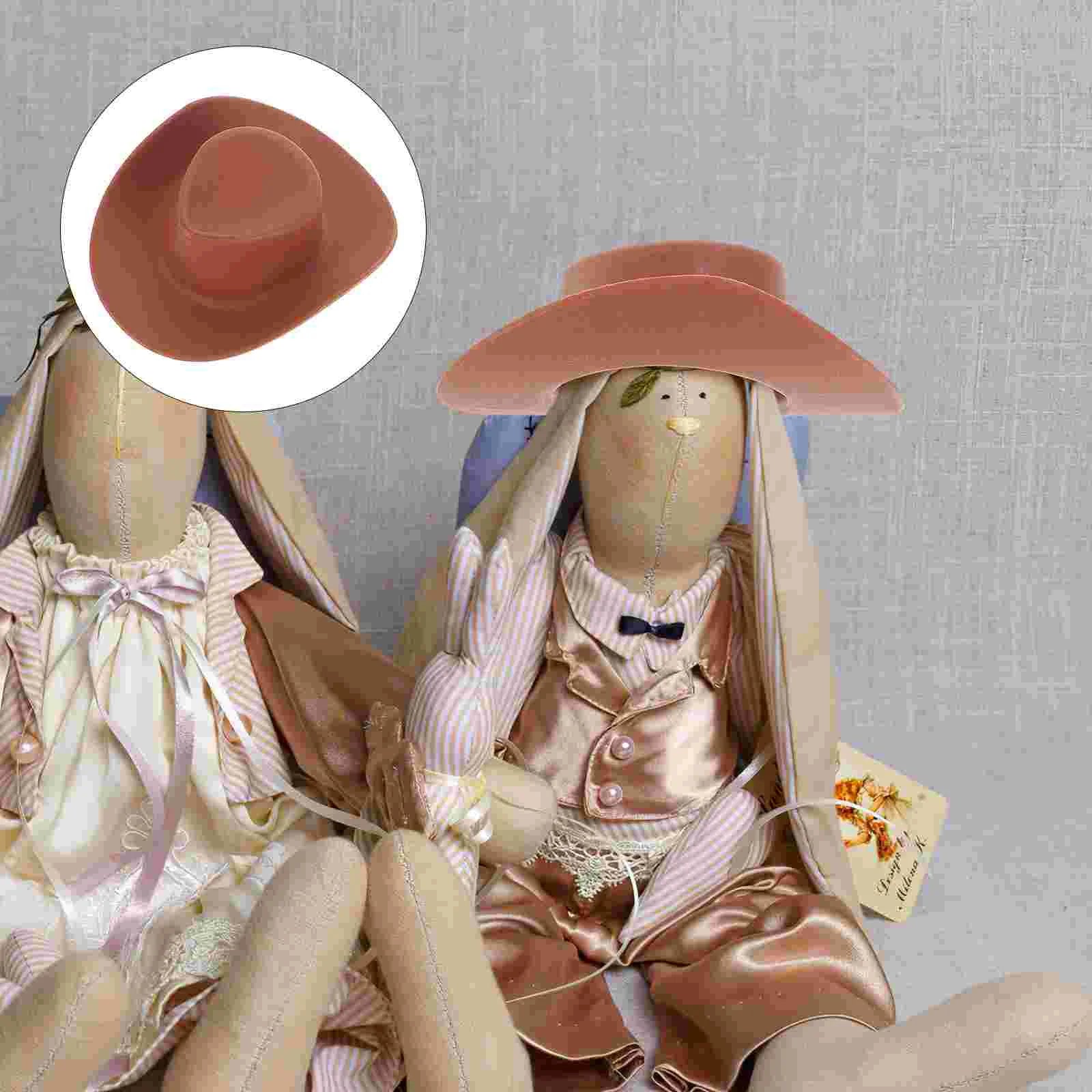 20 piezas sombrero de vaquero blanco juguetes para niñas Mini sombreros para mascotas en miniatura decoración de plástico pequeña señorita