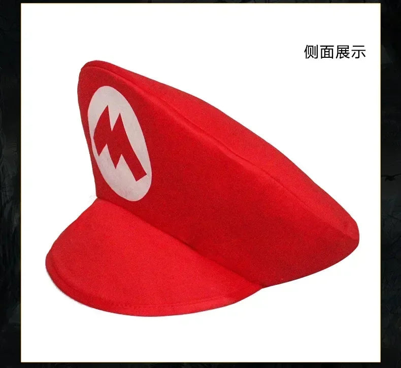 Sombrero de dibujos animados de Super Marios Bros, juego para niños y adultos, sombreros de Cosplay de Super Luigi Bors, gorra roja y verde, regalos de disfraz para niños